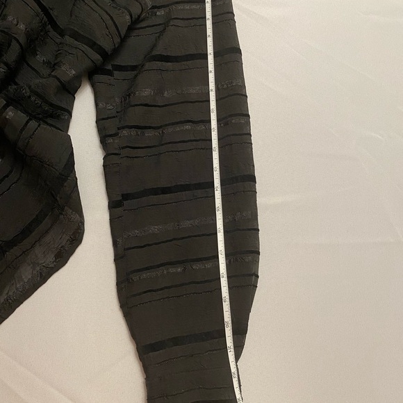 Coldwater Creek Semi-Sheer Stripe Shirt long sleeves size M - Picture 7 of 9